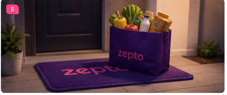 Returning customer using a familiar quick commerce shopping interface