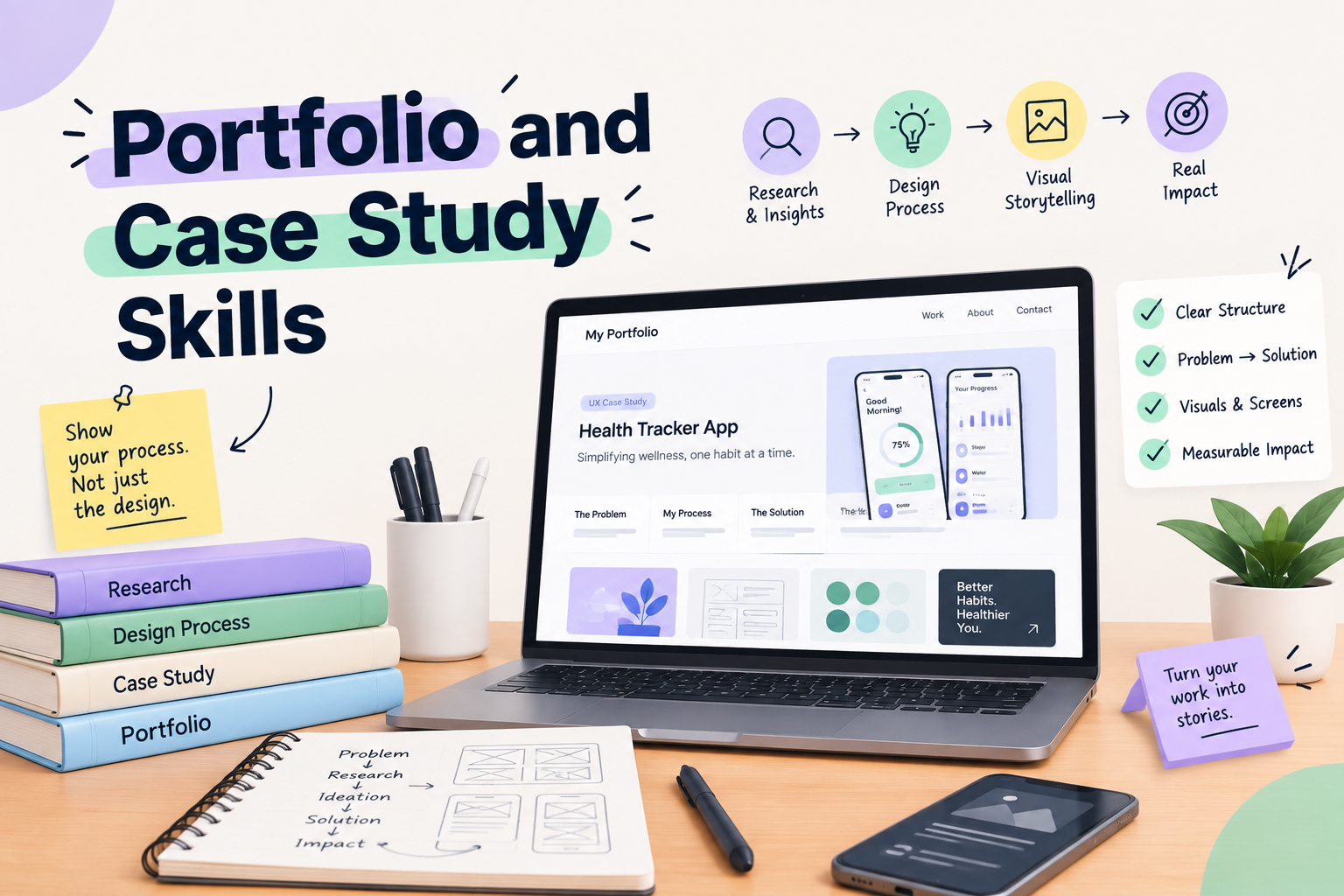UX portfolio and case study skills